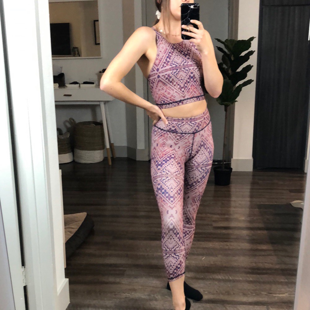 Electric & Rose dusty rose print set Top & Bottom!